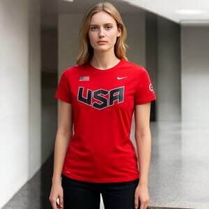 Nike Dri-Fit Women's Team USA Olympic T-Shirt EUC